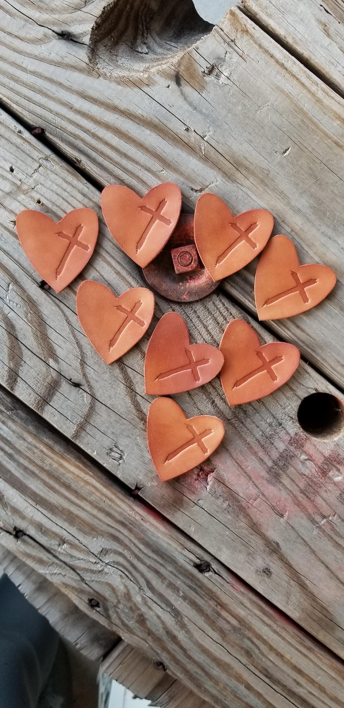 Leather Heart Prayer Pockets