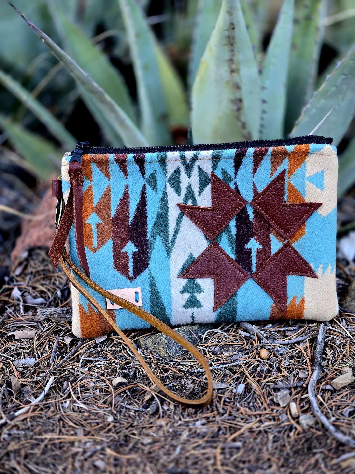 Wool fabric from Oregon Hideaway Wristlet